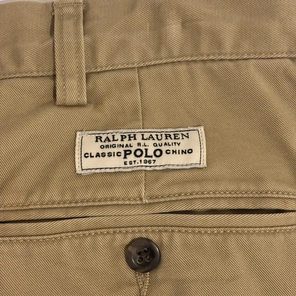 Polo Ralph Lauren Prospect Pant Mens 36W x 29L Tan Khaki Chino Cotton Twill